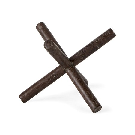 Palacedesigns 8 in. Rustic Brown Metal X Decorative Sculpture PA3102092